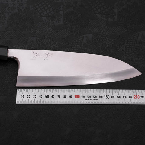 Deba Silver Steel #3 Kasumi Buffalo Teak Handle 210mm (8.3”)-[Musashi]-[Japanese-Kitchen-Knives]