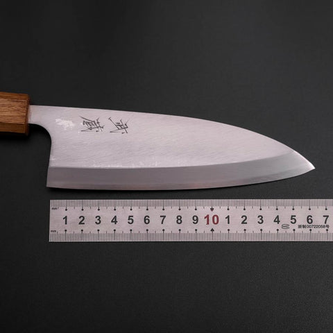 Deba Silver Steel #3 Kasumi Yaki Urushi Handle 165mm (6.5”)-[Musashi]-[Japanese-Kitchen-Knives]