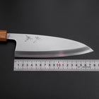 Deba Silver Steel #3 Kasumi Yaki Urushi Handle 180mm (7”)-[Musashi]-[Japanese-Kitchen-Knives]