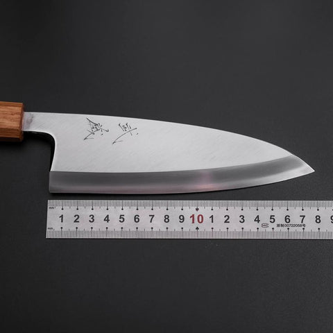Deba Silver Steel #3 Kasumi Yaki Urushi Handle 180mm (7”)-[Musashi]-[Japanese-Kitchen-Knives]