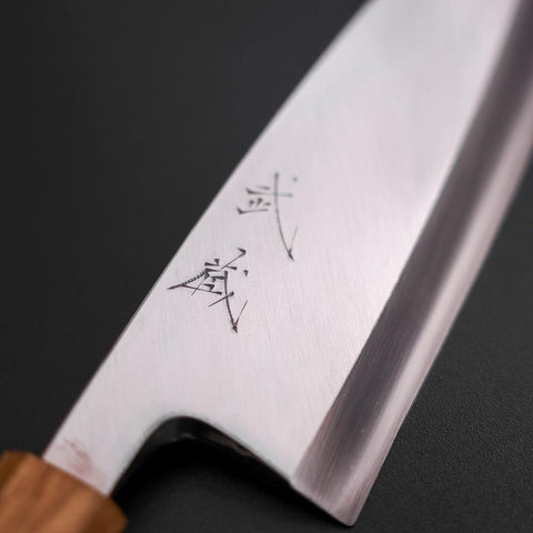 Deba Silver Steel #3 Kasumi Yaki Urushi Handle 180mm-[Musashi]-[Japanese-Kitchen-Knives]