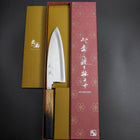 Deba Silver Steel #3 Kasumi Yaki Urushi Handle 180mm-[Musashi]-[Japanese-Kitchen-Knives]