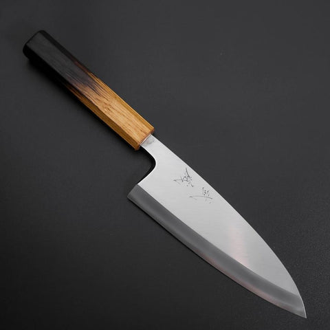Deba Silver Steel #3 Kasumi Yaki Urushi Handle 180mm-[Musashi]-[Japanese-Kitchen-Knives]