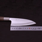 Deba Silver Steel #3 Walnut Handle 135mm (5.3”)-[Musashi]-[Japanese-Kitchen-Knives]