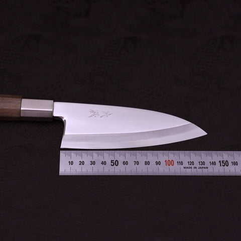 Deba Silver Steel #3 Walnut Handle 135mm (5.3”)-[Musashi]-[Japanese-Kitchen-Knives]