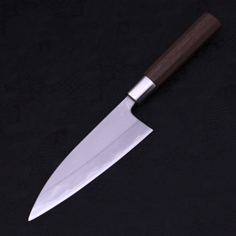 Deba Stainless Clad Blue Steel #2 Walnut Handle 165mm (6.5”)-[Musashi]-[Japanese-Kitchen-Knives]