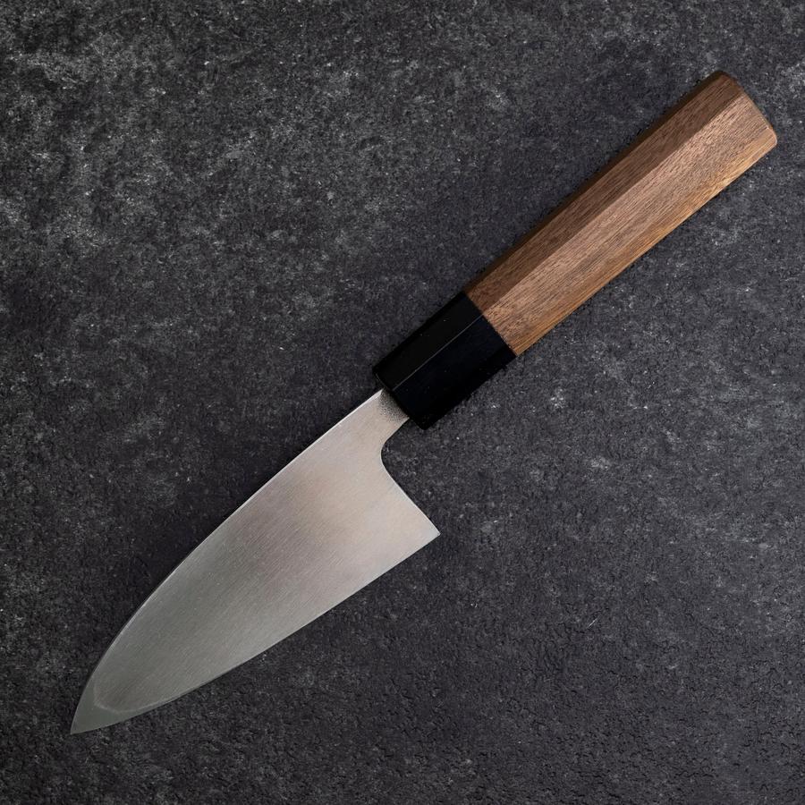 Deba VG-10 Nashiji Buffalo Walnut Handle 105mm (4.1”)-[Musashi]-[Japanese-Kitchen-Knives]