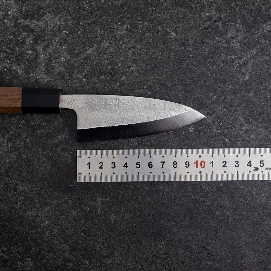 Deba VG-10 Nashiji Buffalo Walnut Handle 105mm (4.1”)-[Musashi]-[Japanese-Kitchen-Knives]