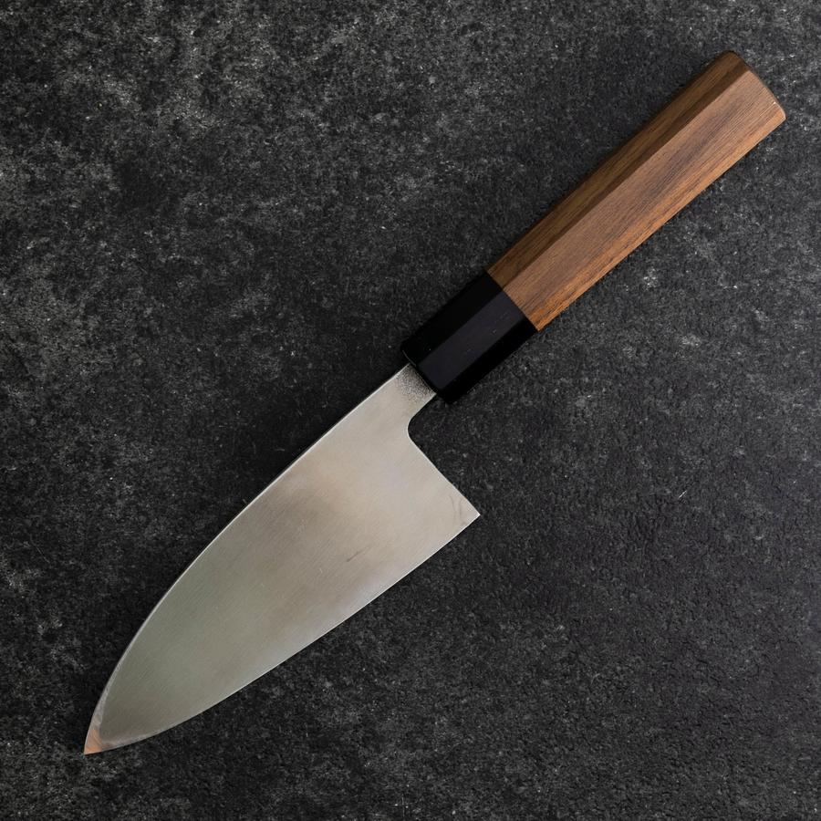 Deba VG-10 Nashiji Buffalo Walnut Handle 120mm (4.7”)-[Musashi]-[Japanese-Kitchen-Knives]