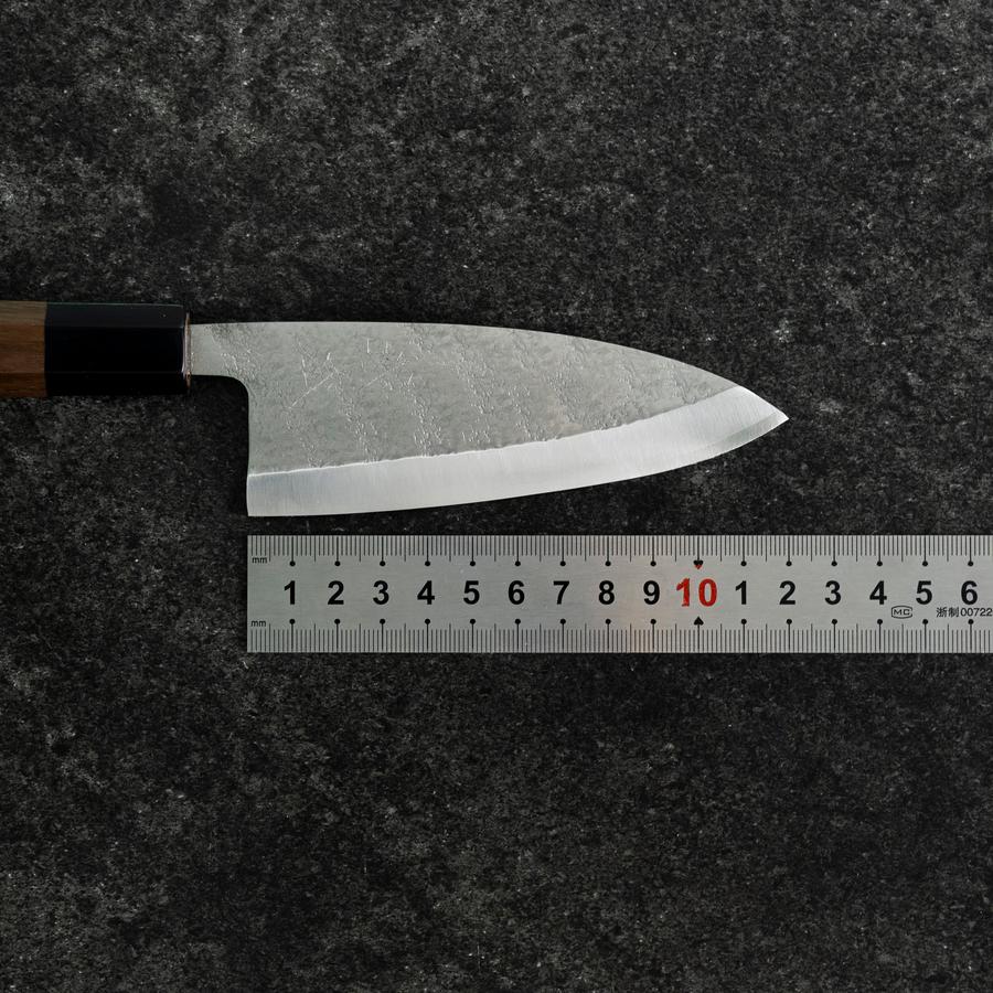 Deba VG-10 Nashiji Buffalo Walnut Handle 120mm (4.7”)-[Musashi]-[Japanese-Kitchen-Knives]