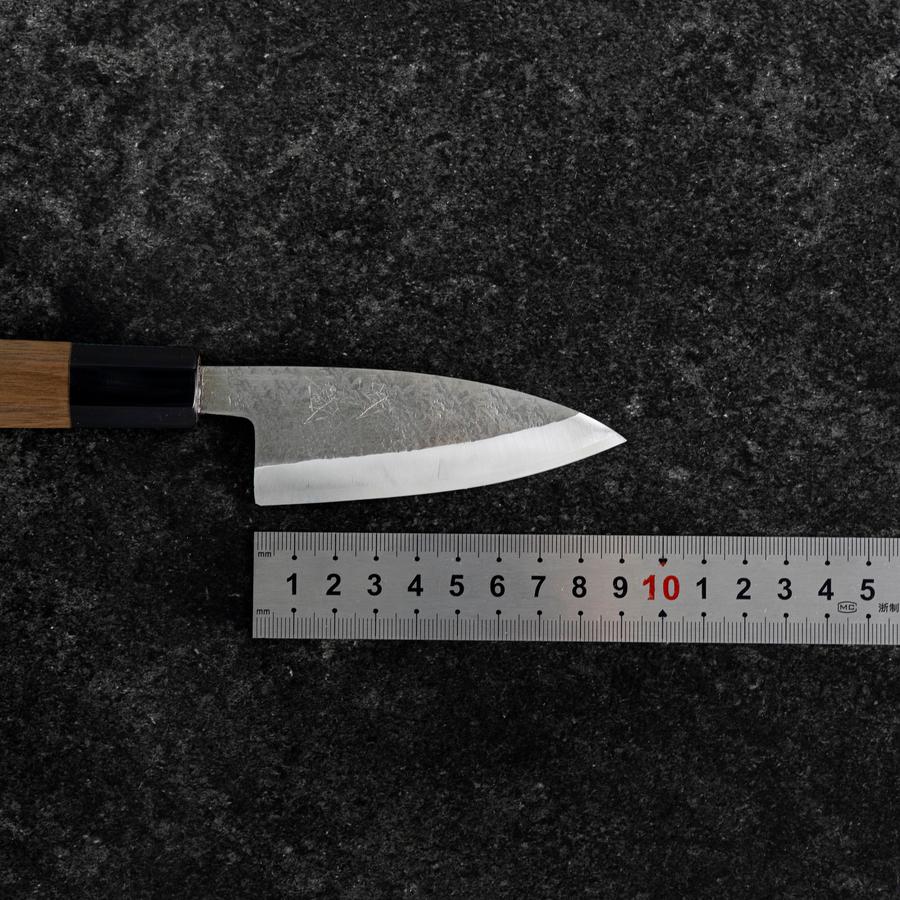 Deba VG-10 Nashiji Buffalo Walnut Handle 90mm (3.5”)-[Musashi]-[Japanese-Kitchen-Knives]