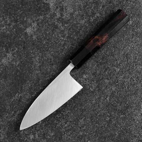 Deba White Steel #2 Kasumi Buffalo Ebony Handle 120mm-[Musashi]-[Japanese-Kitchen-Knives]