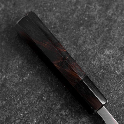 Deba White Steel #2 Kasumi Buffalo Ebony Handle 120mm-[Musashi]-[Japanese-Kitchen-Knives]