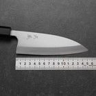 Deba White Steel #2 Kasumi Buffalo Ebony Handle 150mm (5.9”)-[Musashi]-[Japanese-Kitchen-Knives]