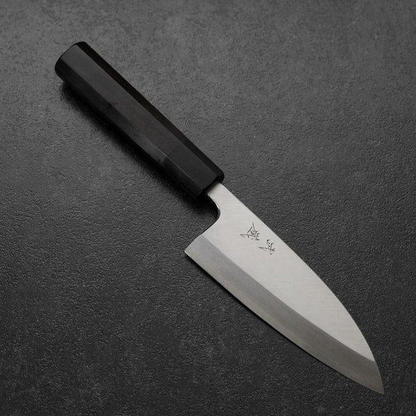 出刃包丁 白二鋼 霞 水牛黒檀柄 150mm – MUSASHI