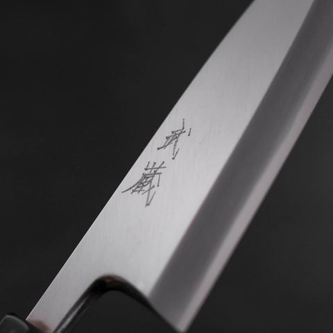Deba White Steel #2 Kasumi Buffalo Ebony Handle 165mm (6.5”)-[Musashi]-[Japanese-Kitchen-Knives]