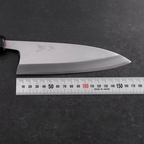 Deba White Steel #2 Kasumi Buffalo Ebony Handle 165mm (6.5”)-[Musashi]-[Japanese-Kitchen-Knives]