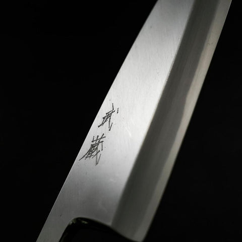 Deba White Steel #2 Kasumi Buffalo Ebony Handle 180mm (7”)-[Musashi]-[Japanese-Kitchen-Knives]