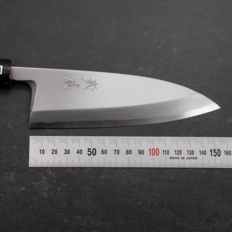 Deba White Steel #2 Kasumi Buffalo Magnolia Handle 150mm (5.9”)-[Musashi]-[Japanese-Kitchen-Knives]