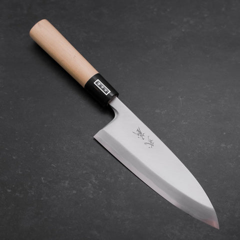 Deba White Steel #2 Kasumi Buffalo Magnolia Handle 165mm (6.5”)-[Musashi]-[Japanese-Kitchen-Knives]