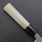 Deba White Steel #2 Kasumi Buffalo Magnolia Handle 165mm (Kurigata) (6.5”)-[Musashi]-[Japanese-Kitchen-Knives]