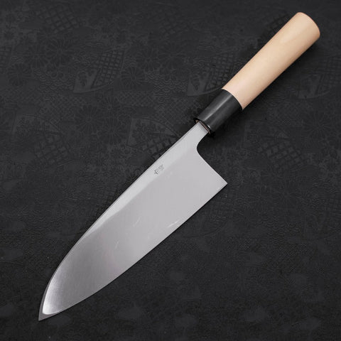 Deba White Steel #2 Kasumi Buffalo Magnolia Handle 180mm (7”)-[Musashi]-[Japanese-Kitchen-Knives]