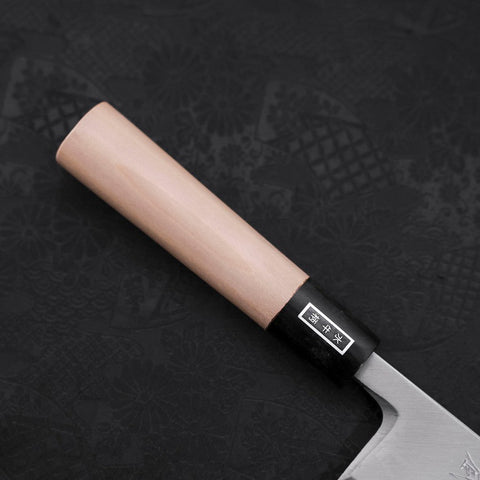 Deba White Steel #2 Kasumi Buffalo Magnolia Handle 180mm (7”)-[Musashi]-[Japanese-Kitchen-Knives]