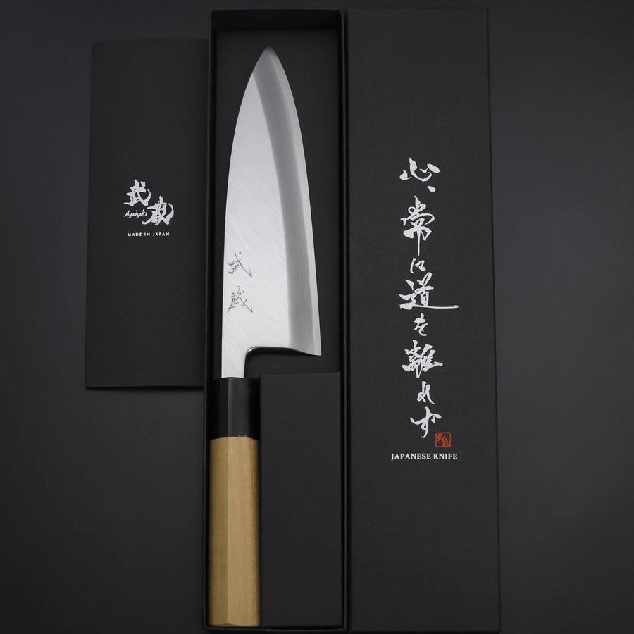 出刃 白紙2号 霞 墨漆柄 180mm – MUSASHI