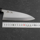Deba White Steel #2 Kasumi Buffalo Teak Handle 150mm (5.9”)-[Musashi]-[Japanese-Kitchen-Knives]