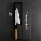 Deba White Steel #2 Kasumi Buffalo Teak Handle 150mm (5.9”)-[Musashi]-[Japanese-Kitchen-Knives]