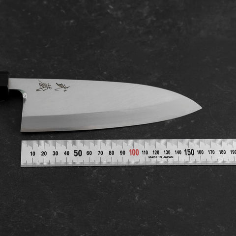 Deba White Steel #2 Kasumi Buffalo Teak Handle 165mm (6.5”)-[Musashi]-[Japanese-Kitchen-Knives]