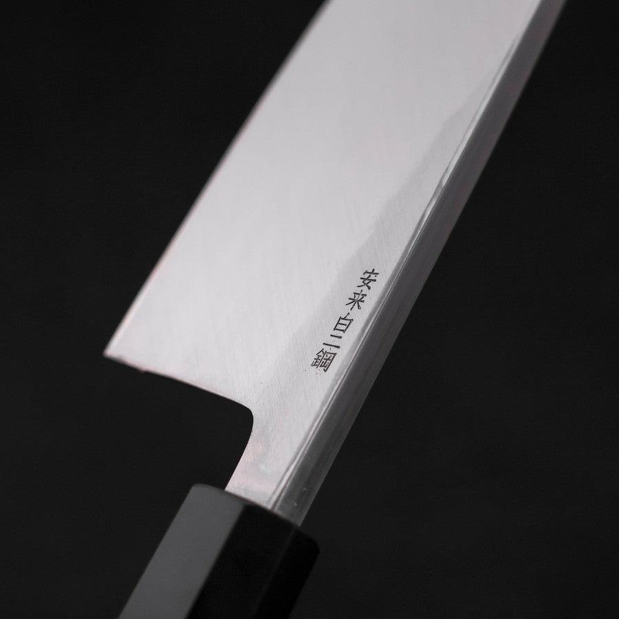 Deba White Steel #2 Kasumi Buffalo Teak Handle 180mm (7”)-[Musashi]-[Japanese-Kitchen-Knives]
