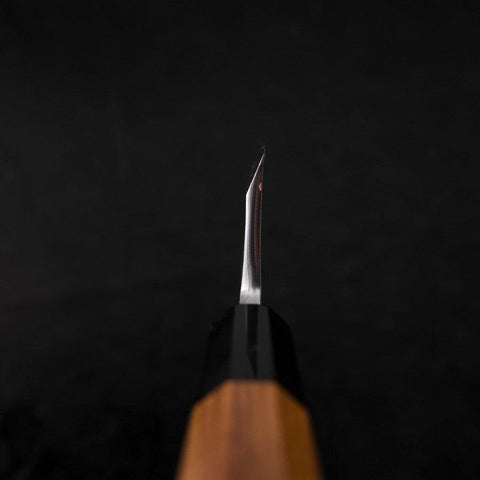 Deba White Steel #2 Kasumi Buffalo Teak Handle 180mm (7”)-[Musashi]-[Japanese-Kitchen-Knives]