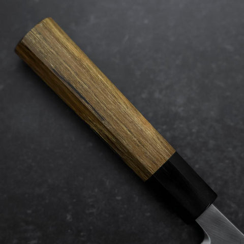 Deba White Steel #2 Kasumi Buffalo Teak Handle 195mm (7.7”)-[Musashi]-[Japanese-Kitchen-Knives]