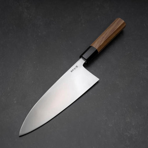 Deba White Steel #2 Kasumi Buffalo Teak Handle 210mm (8.3”)-[Musashi]-[Japanese-Kitchen-Knives]