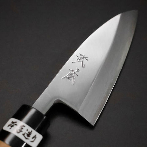 Deba White Steel #2 Kasumi Cherry Handle 105mm (4.1”)-[Musashi]-[Japanese-Kitchen-Knives]