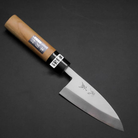 Deba White Steel #2 Kasumi Cherry Handle 105mm (4.1”)-[Musashi]-[Japanese-Kitchen-Knives]