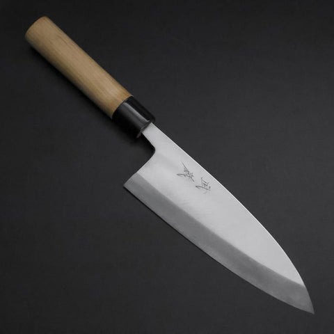 Deba White Steel #2 Kasumi Cherry Handle 180mm (7”)-[Musashi]-[Japanese-Kitchen-Knives]