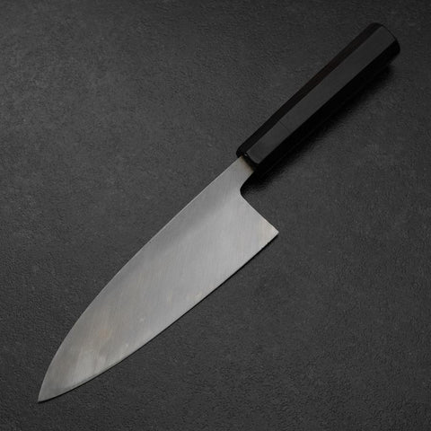 Deba White Steel #2 Kasumi Chokin Dragon Buffalo Ebony Handle 180mm-[Musashi]-[Japanese-Kitchen-Knives]