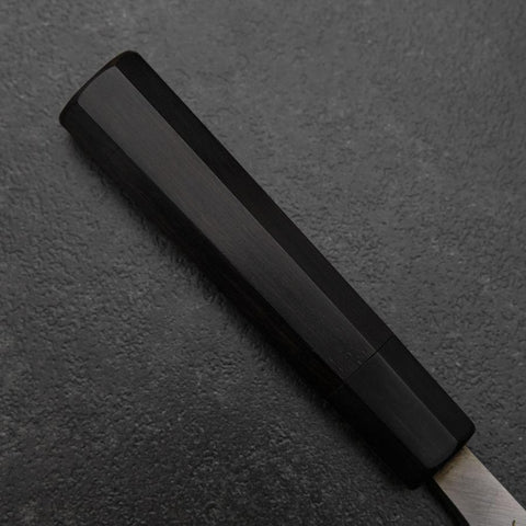 Deba White Steel #2 Kasumi Chokin Dragon Buffalo Ebony Handle 180mm-[Musashi]-[Japanese-Kitchen-Knives]