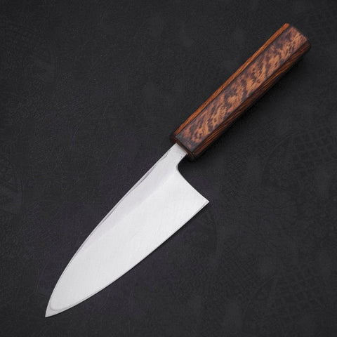 Deba White Steel #2 Kasumi Sumi Urushi Handle 120mm (4.7”)-[Musashi]-[Japanese-Kitchen-Knives]