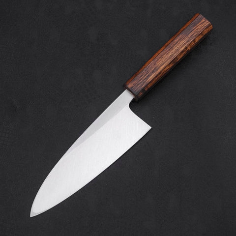 Deba White Steel #2 Kasumi Sumi Urushi Handle 150mm (5.9”)-[Musashi]-[Japanese-Kitchen-Knives]