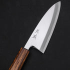 Deba White Steel #2 Kasumi Sumi Urushi Handle 150mm (5.9”)-[Musashi]-[Japanese-Kitchen-Knives]