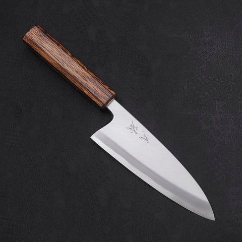 Deba White Steel #2 Kasumi Sumi Urushi Handle 150mm (5.9”)-[Musashi]-[Japanese-Kitchen-Knives]