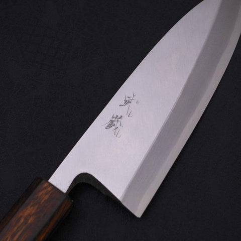 Deba White Steel #2 Kasumi Sumi Urushi Handle 180mm (7”)-[Musashi]-[Japanese-Kitchen-Knives]