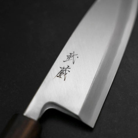 Deba White Steel #2 Kasumi Sumi Urushi Handle 180mm (7”)-[Musashi]-[Japanese-Kitchen-Knives]