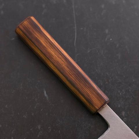Deba White Steel #2 Kasumi Sumi Urushi Handle 180mm (7”)-[Musashi]-[Japanese-Kitchen-Knives]