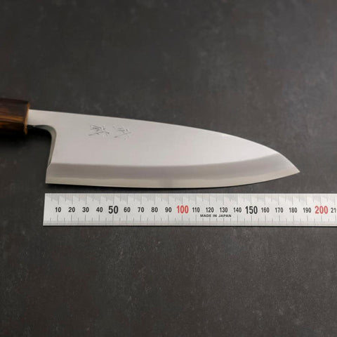 Deba White Steel #2 Kasumi Sumi Urushi Handle 180mm (7”)-[Musashi]-[Japanese-Kitchen-Knives]
