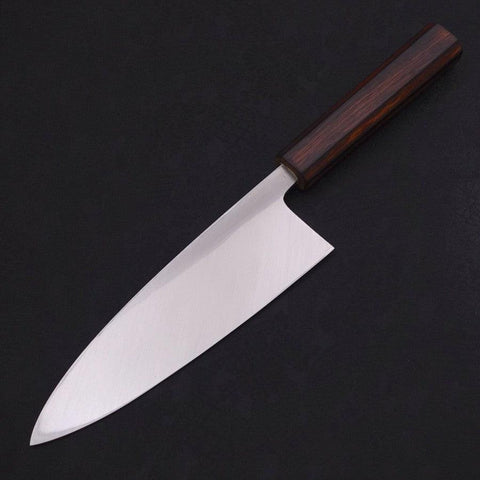 Deba White Steel #2 Kasumi Sumi Urushi Handle 195mm (7.7”)-[Musashi]-[Japanese-Kitchen-Knives]