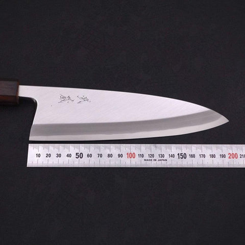 Deba White Steel #2 Kasumi Sumi Urushi Handle 195mm (7.7”)-[Musashi]-[Japanese-Kitchen-Knives]
